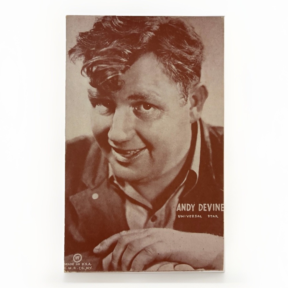 Andy Devine actor comic cowboy sidekick arcade card antique Postcard 1930's